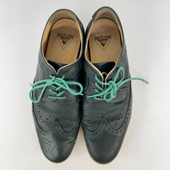 Sz‎ 12 John Fluevog Flight BLQ Lace-Up Brogue Oxford Derby Men Shoes - Picture 4 of 14